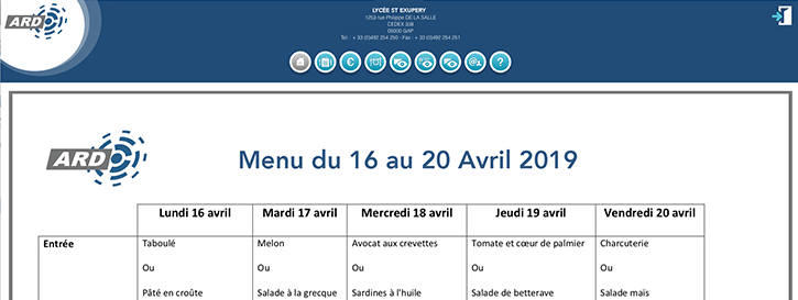 Consultation des menus GEC En Ligne